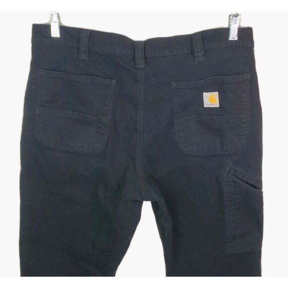 Carhartt Pants Men's 38x30 Black Rugged Flex Relaxed Fit Canvas Work BN2291-M - Picture 6 of 10
